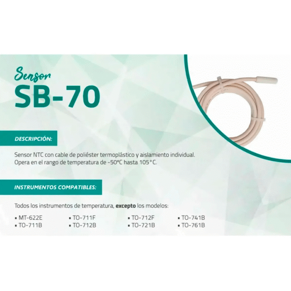 Sonda Para Controlador Full Gauge Blanca Sensor - Imagen 2