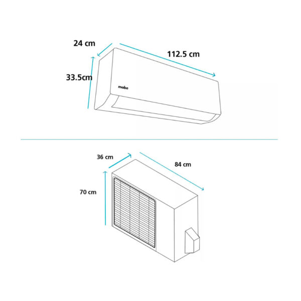 Aire Acondicionado Inverter 24000 BTU Blanco Mabe - Imagen 8