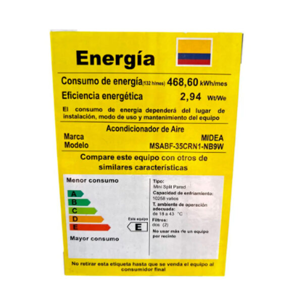 Aire Acondicionado Midea 36000btu 220v Inverter Xtreme Blanco - Imagen 5